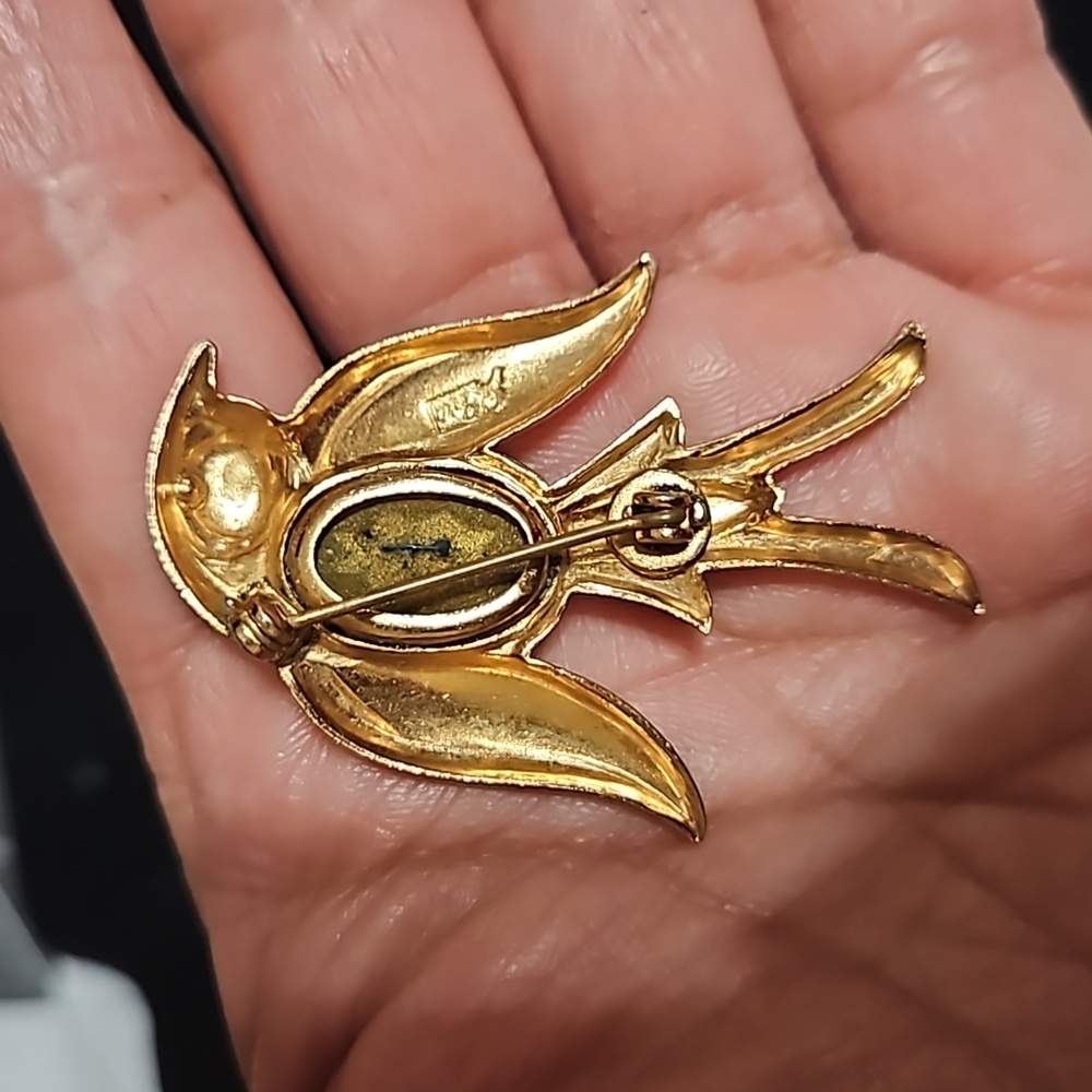 Vintage Coro Jelly Belly enameled bird - Picture 4 of 5